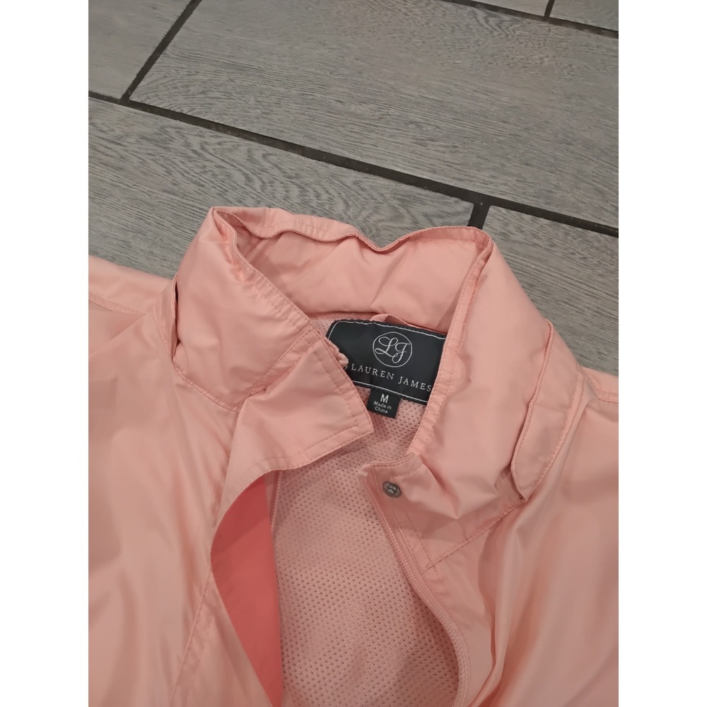 Lauren James Windbreaker Jacket Coral Reef Colorblock Half Zip 13082 Womens M - Picture 4 of 6